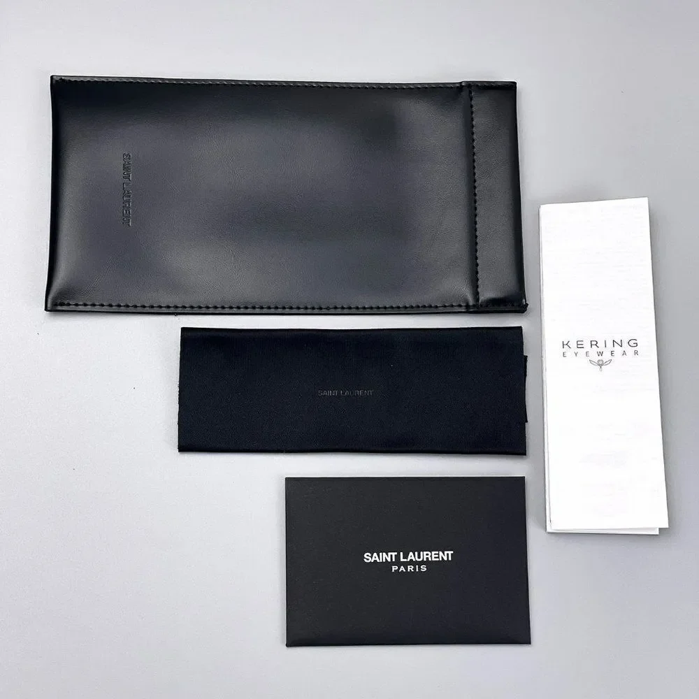 NEW Saint Laurent SL291 001 Black Cat Eye Blue Block Women Eyeglasses